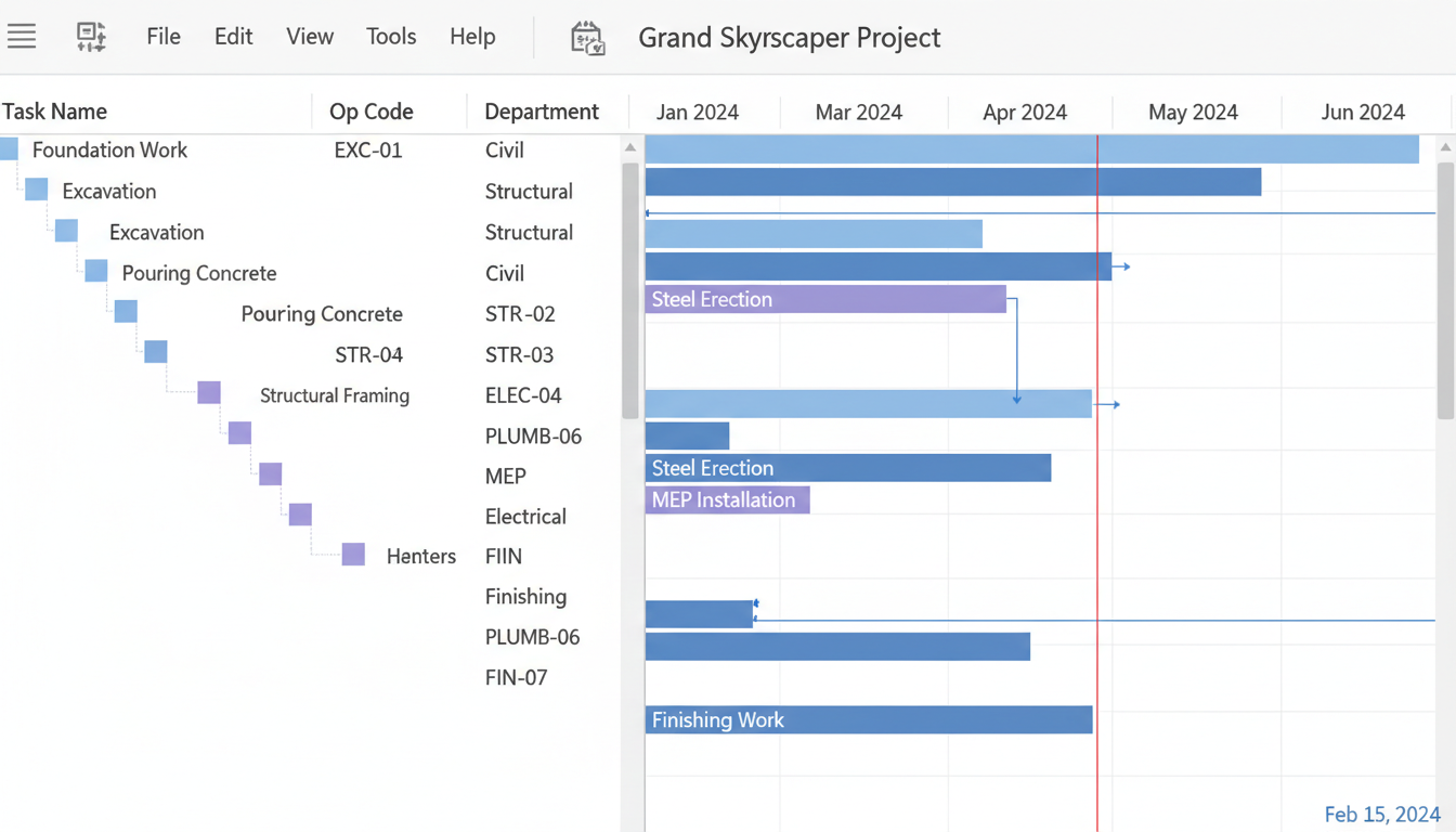 Cascade Gantt Chart